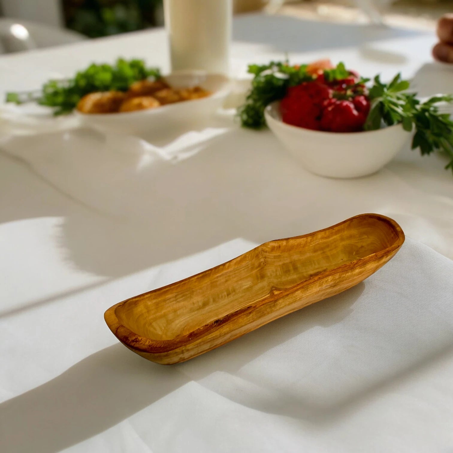 Olivenholz Brotschale