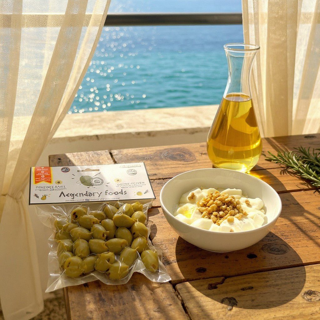Griechische grüne Oliven vakuumiert - OlivenZauber - Olivenöl neu erleben