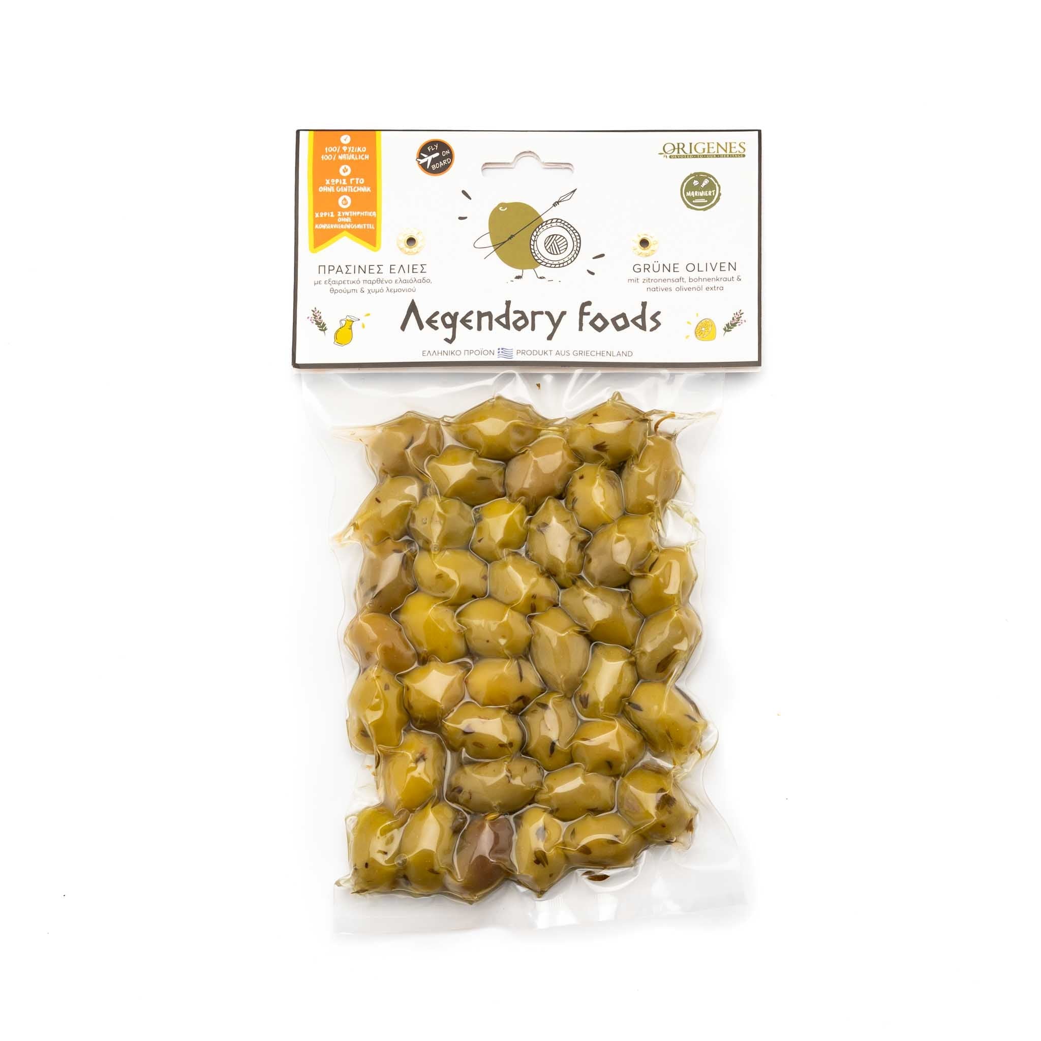 Griechische grüne Oliven vakuumiert - OlivenZauber - Olivenöl neu erleben