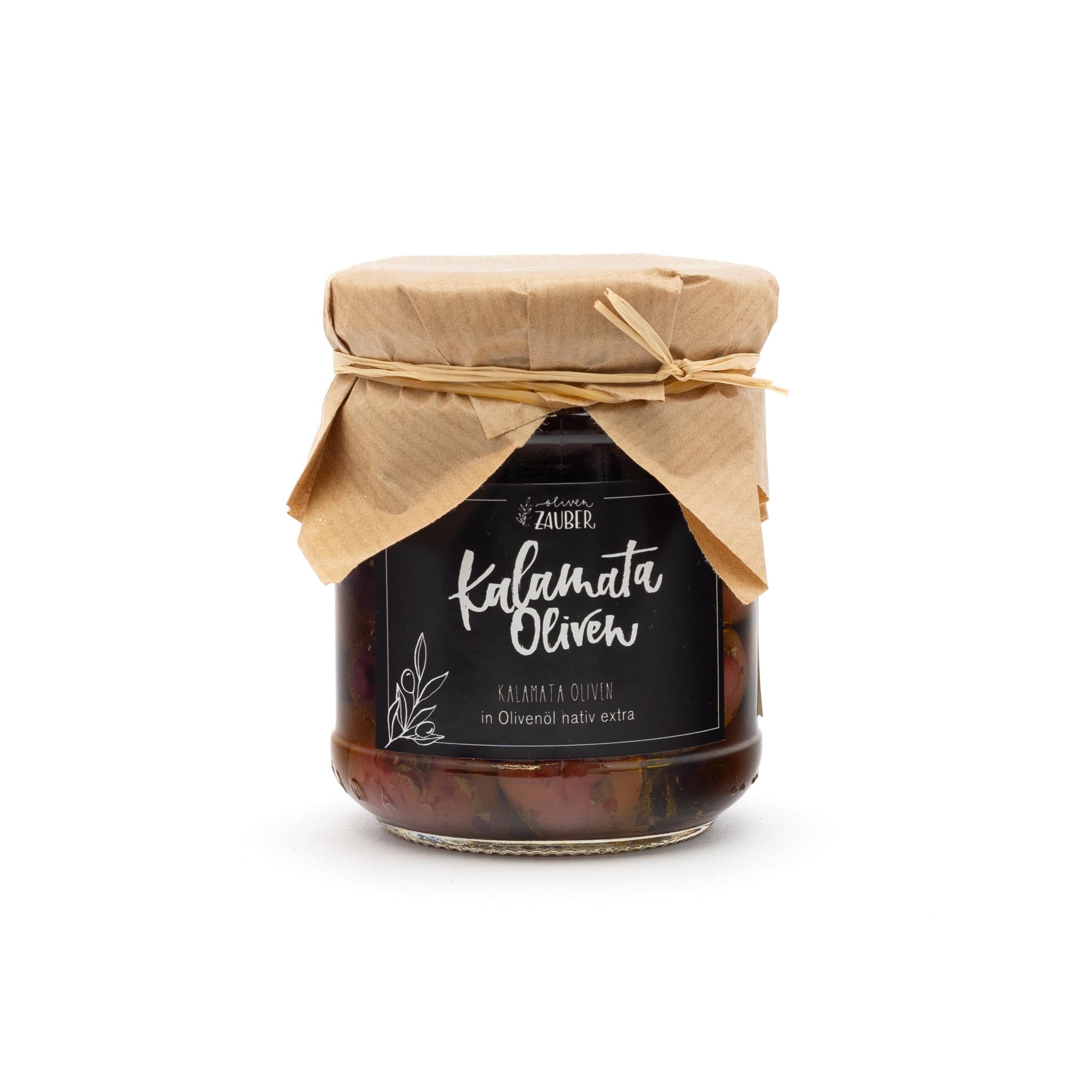 Griechische Kalamata Oliven eingelegt in Olivenöl nativ extra - OlivenZauber - Olivenöl neu erleben