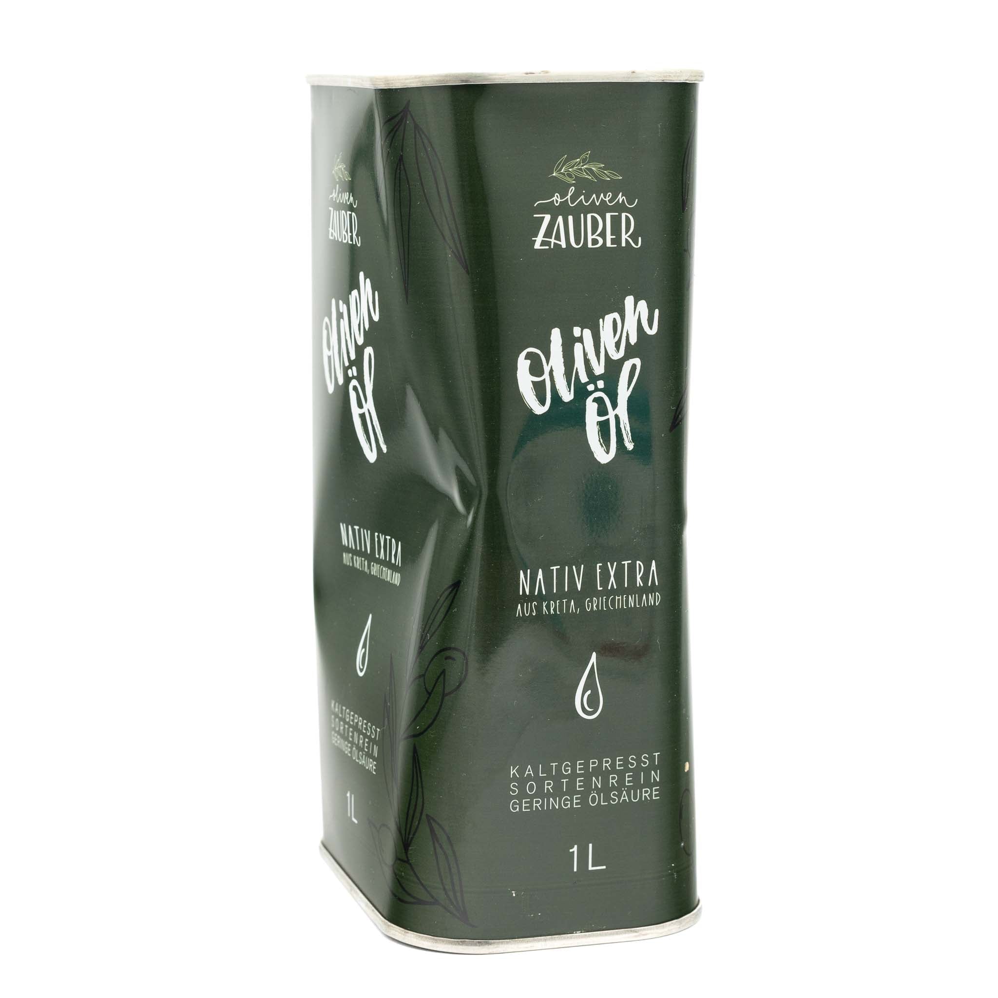 Griechisches Olivenöl nativ extra aus Kreta – 1000ml Dose - Dellendose - OlivenZauber - Olivenöl neu erleben