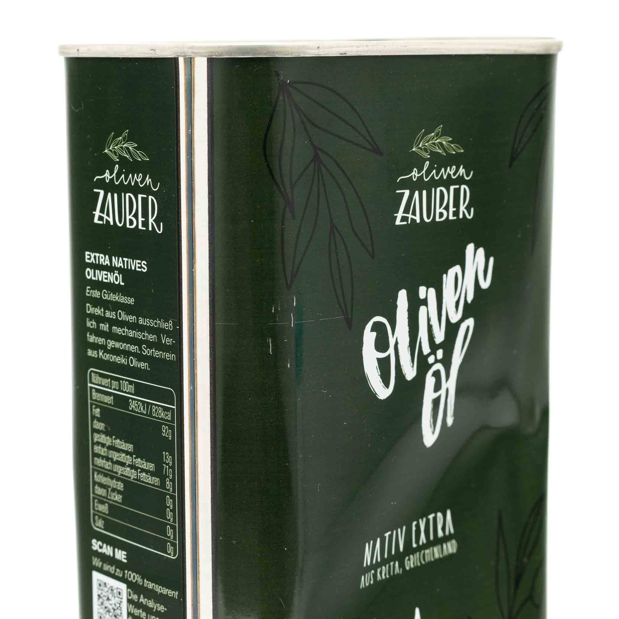 Griechisches Olivenöl nativ extra aus Kreta – 1000ml Dose - Dellendose - OlivenZauber - Olivenöl neu erleben