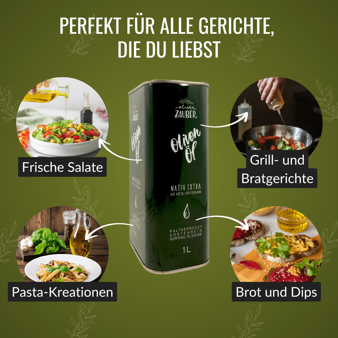 Griechisches Olivenöl nativ extra aus Kreta – 1000ml Dose - Upsell - OlivenZauber - Olivenöl neu erleben