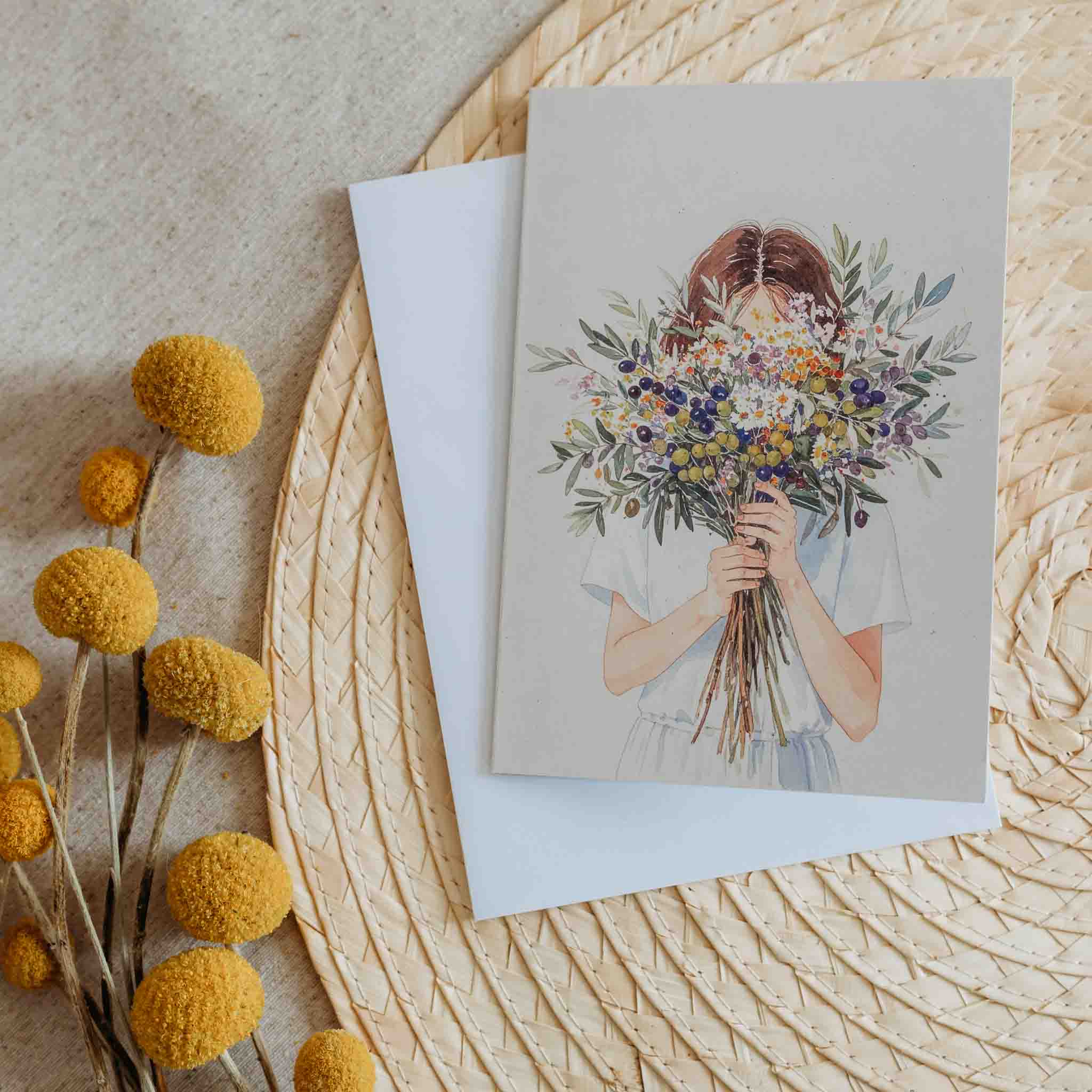 Grußkarte "Blumen für Dich" - OlivenZauber - Olivenöl neu erleben