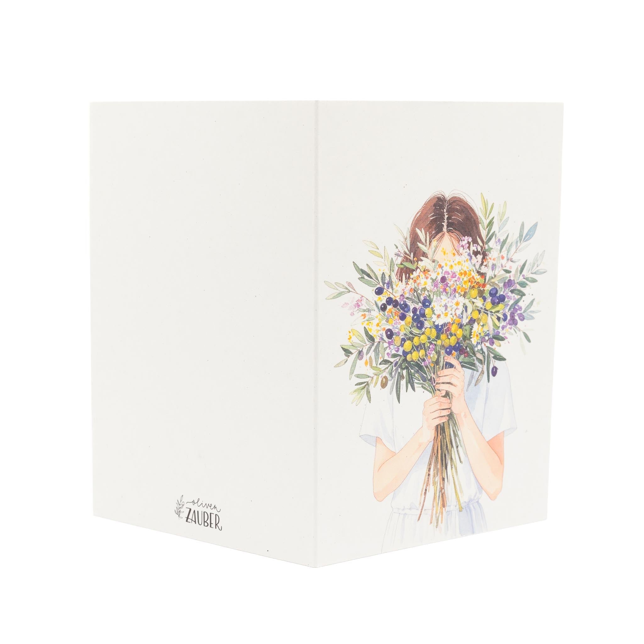 Grußkarte "Blumen für Dich" - OlivenZauber - Olivenöl neu erleben