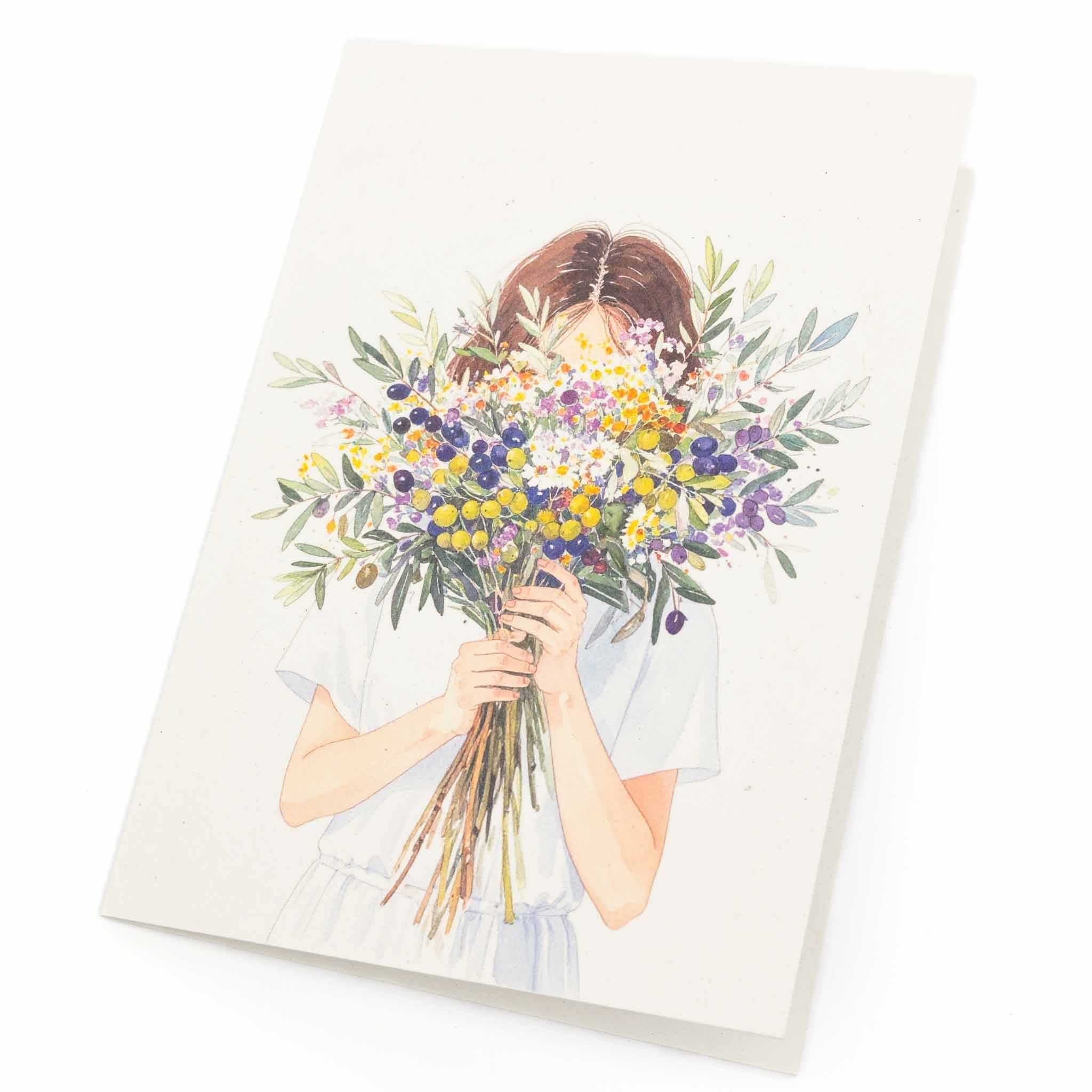 Grußkarte "Blumen für Dich" - OlivenZauber - Olivenöl neu erleben