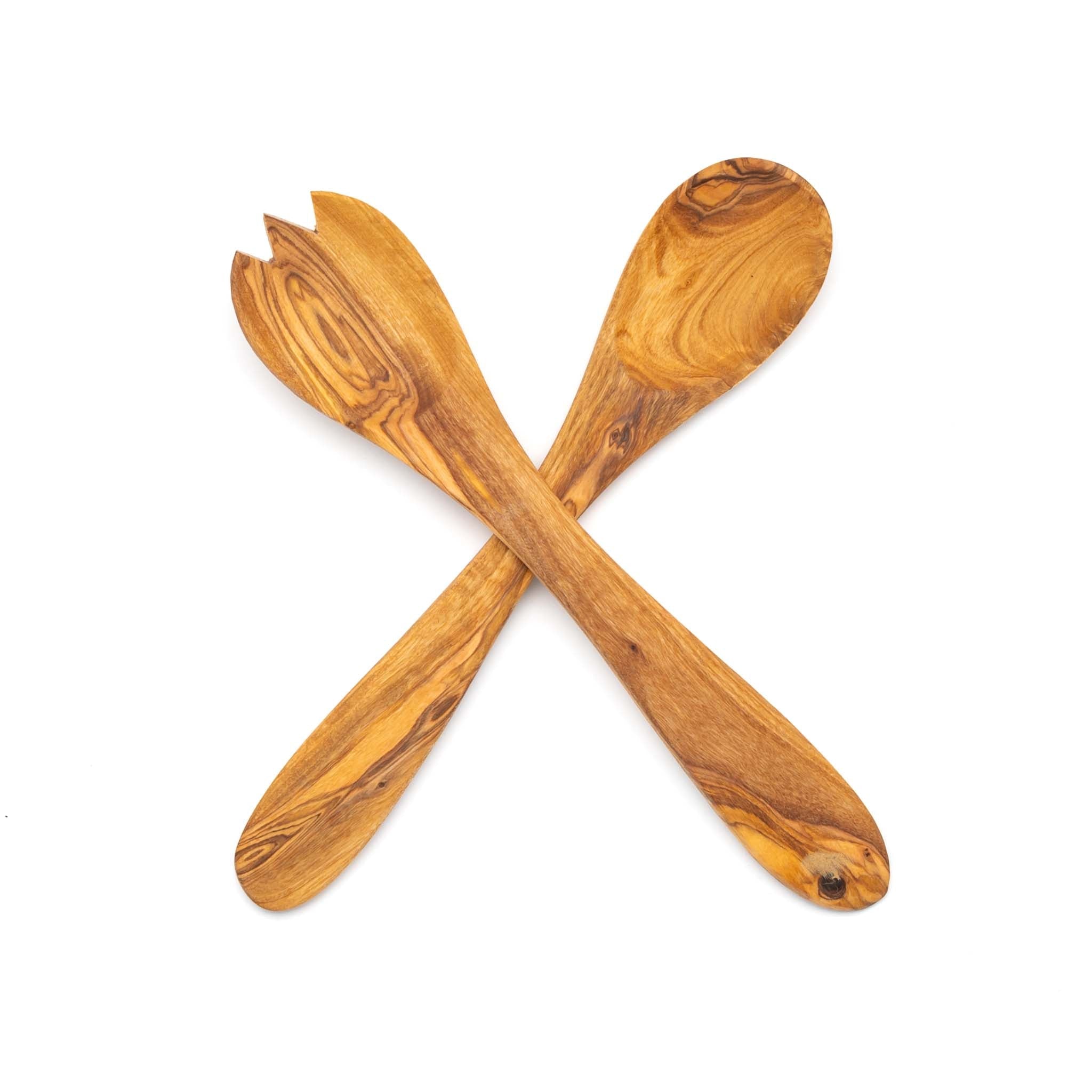 Salatbesteck aus Olivenholz - OlivenZauber - Olivenöl neu erleben