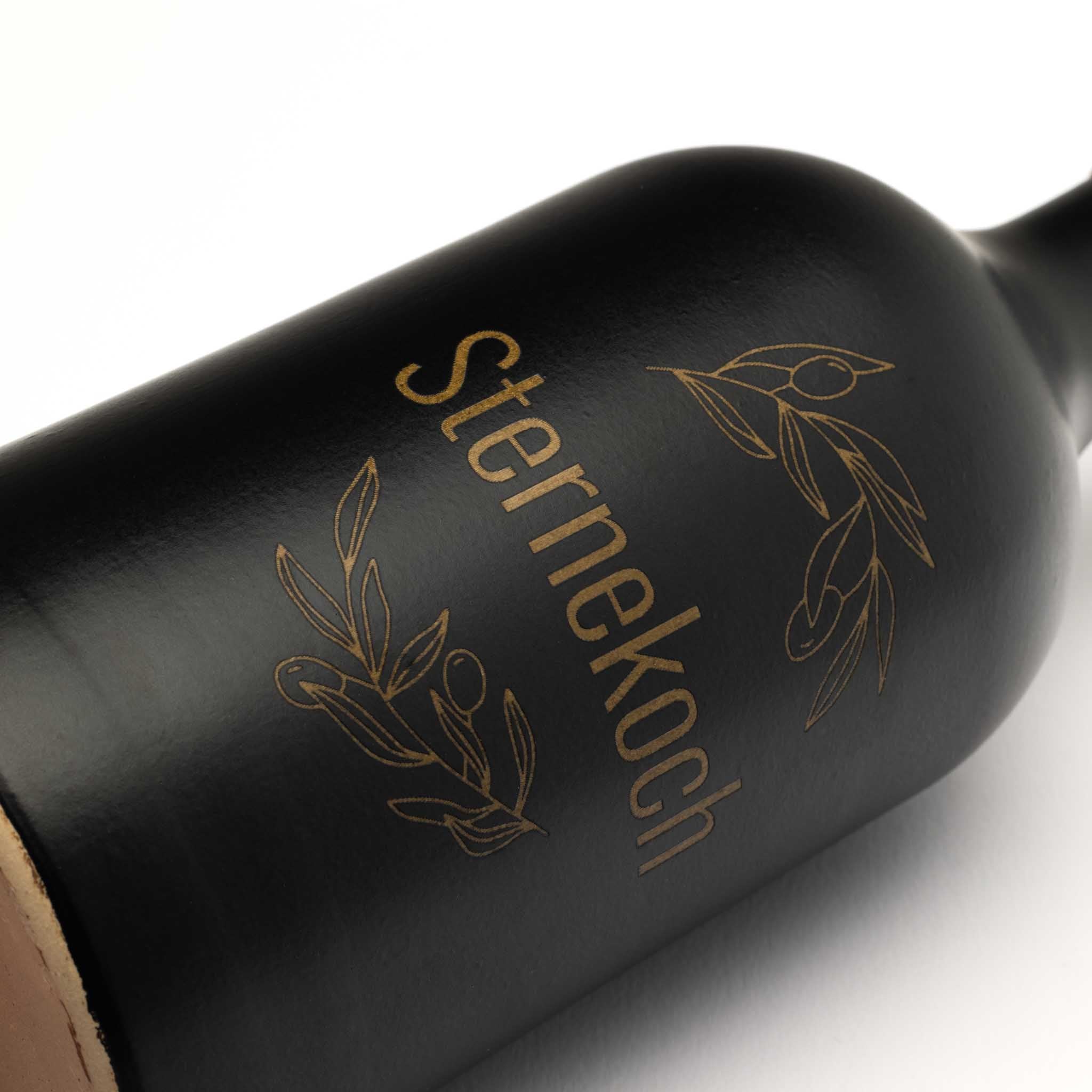Tonflasche "Sternekoch" - OlivenZauber - Olivenöl neu erleben