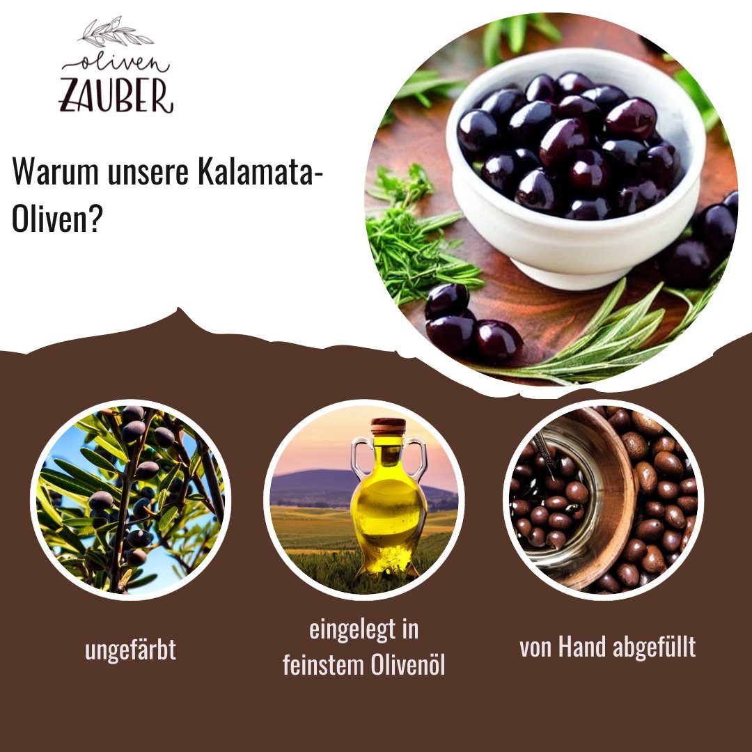 Griechische Kalamata Oliven im Vakuumbeutel - OlivenZauber - Olivenöl neu erleben