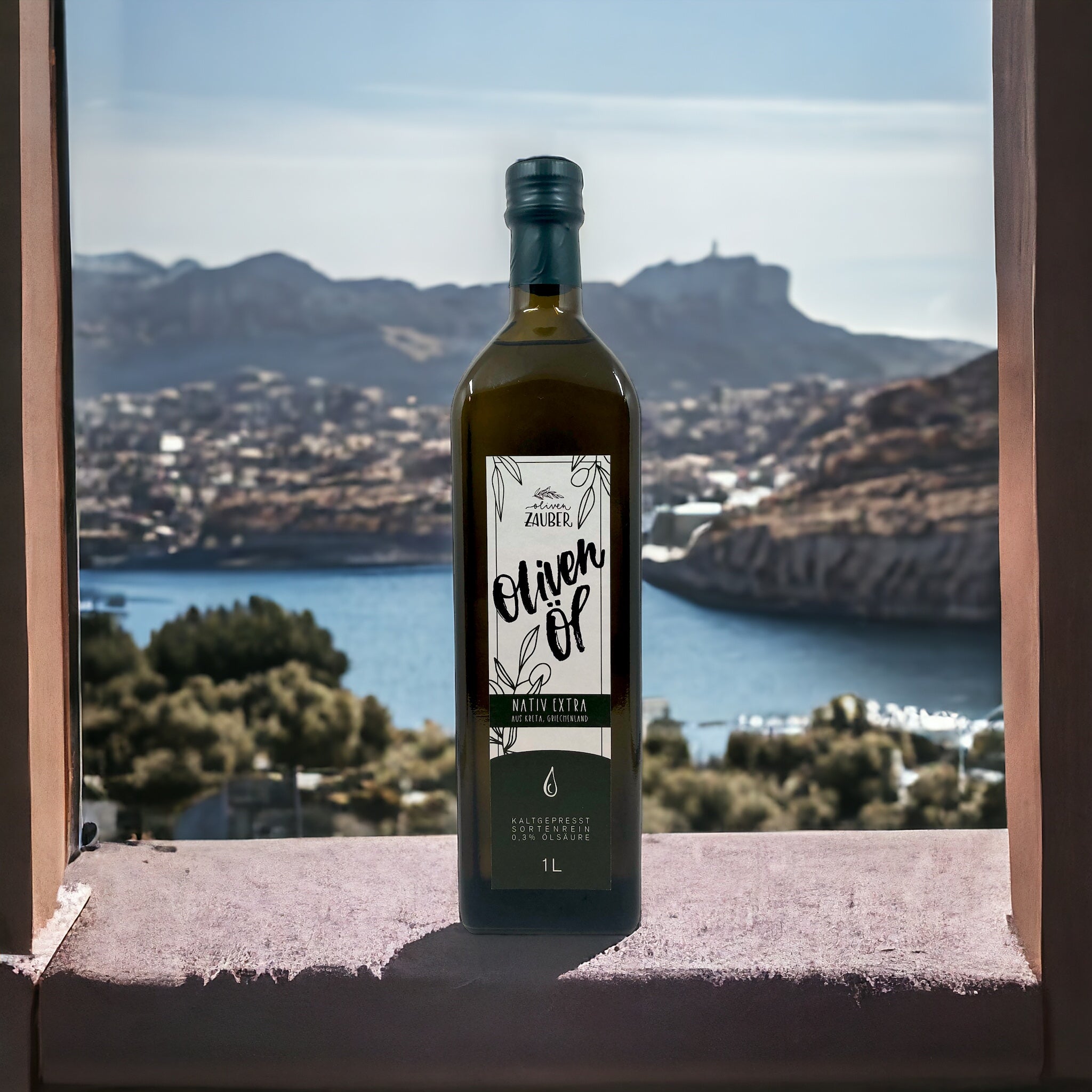 Griechisches Olivenöl nativ extra aus Kreta – 1000ml Flasche - OlivenZauber - Olivenöl neu erleben