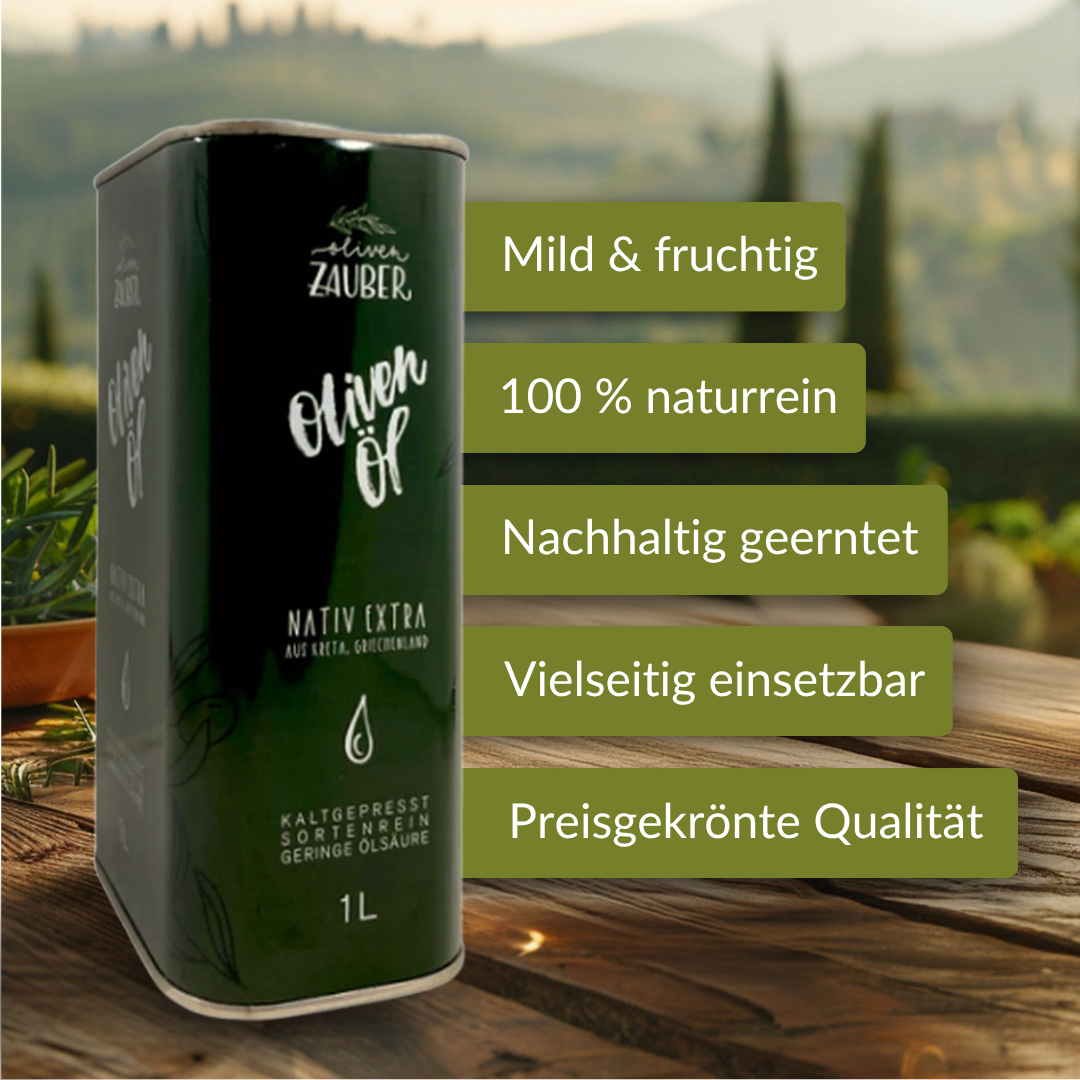 Griechisches Olivenöl nativ extra aus Kreta – 1000ml Dose