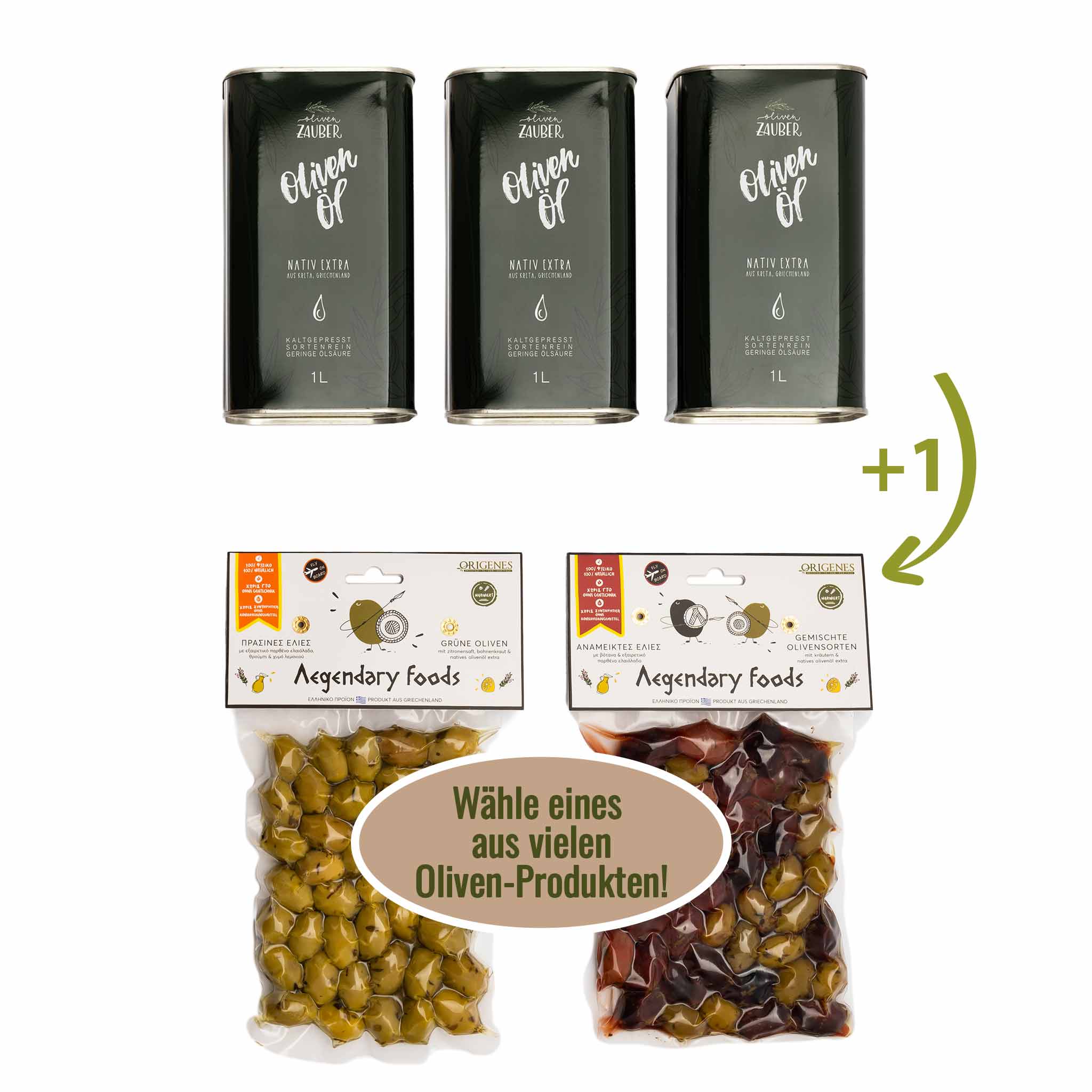 Aktionspaket Blackweek 3 Liter Olivenöl + Oliven - OlivenZauber - Olivenöl neu erleben