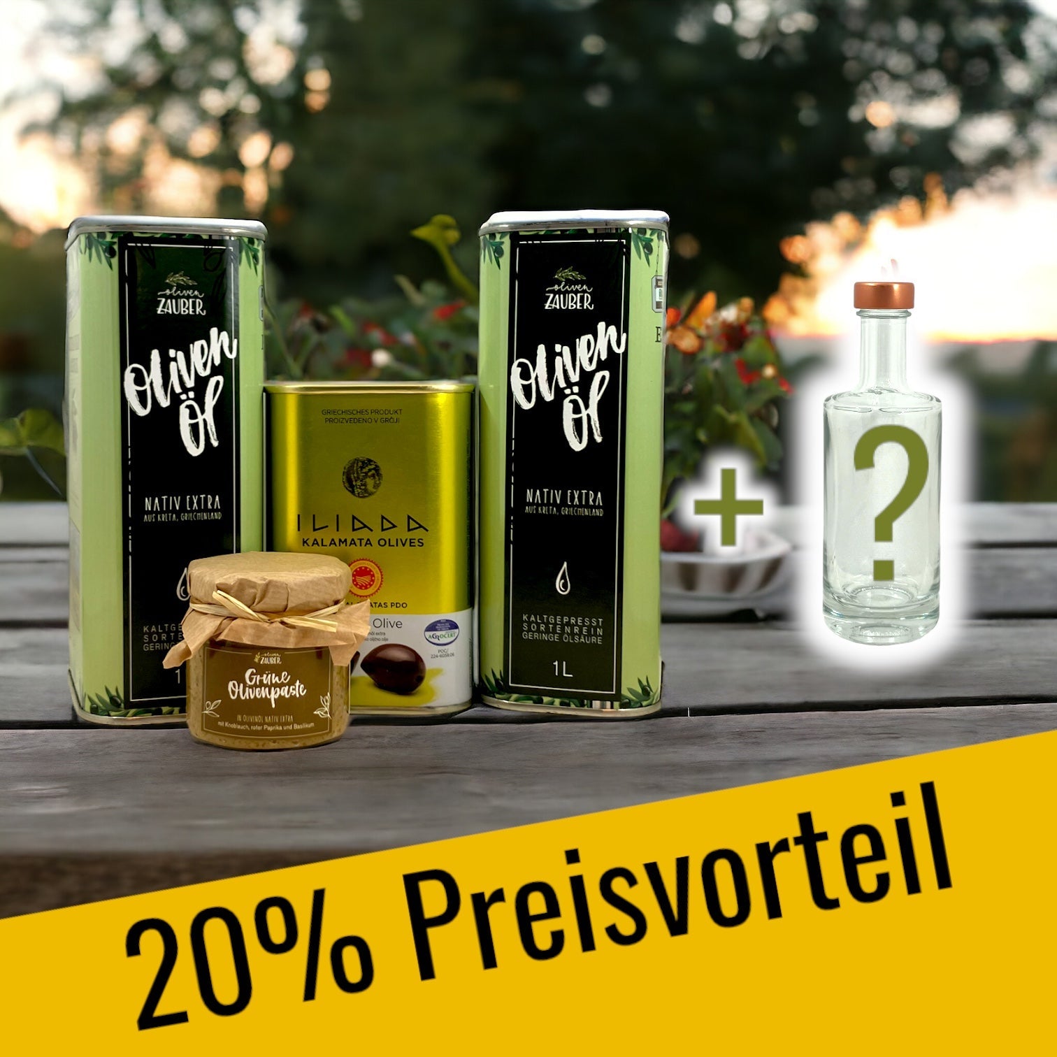 Geschenkset zum Vatertag mit Überraschung - OlivenZauber - Olivenöl neu erleben