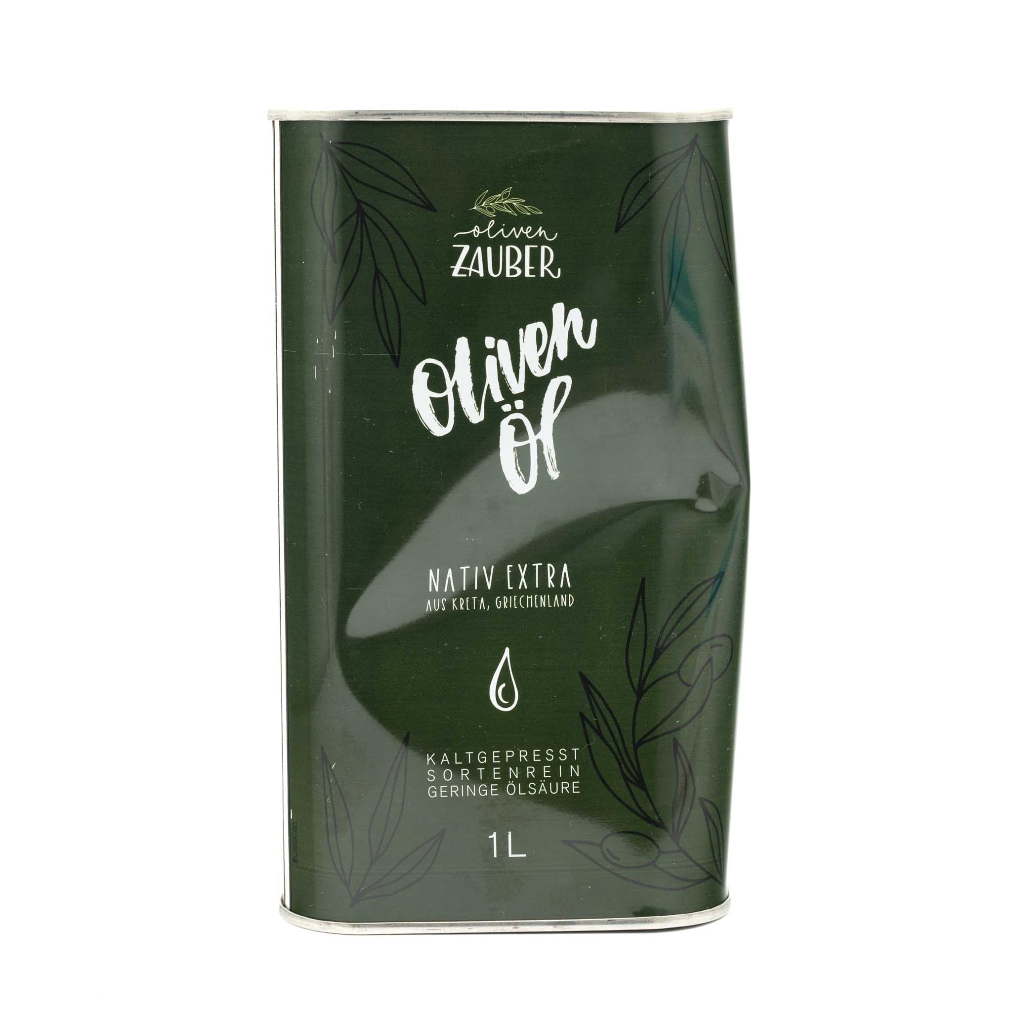Griechisches Olivenöl nativ extra aus Kreta – 1000ml Dose - Dellendose - OlivenZauber - Olivenöl neu erleben
