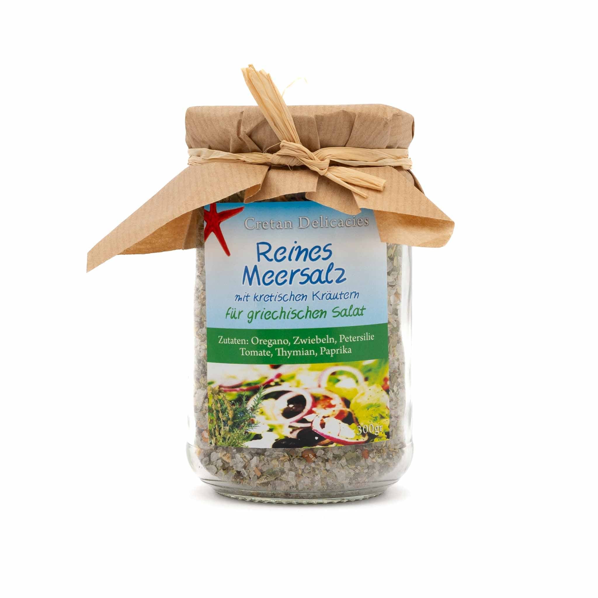 Natürliches Meersalz aus Kreta mit Kräutern für griechischen Salat – 200 g - OlivenZauber - Olivenöl neu erleben