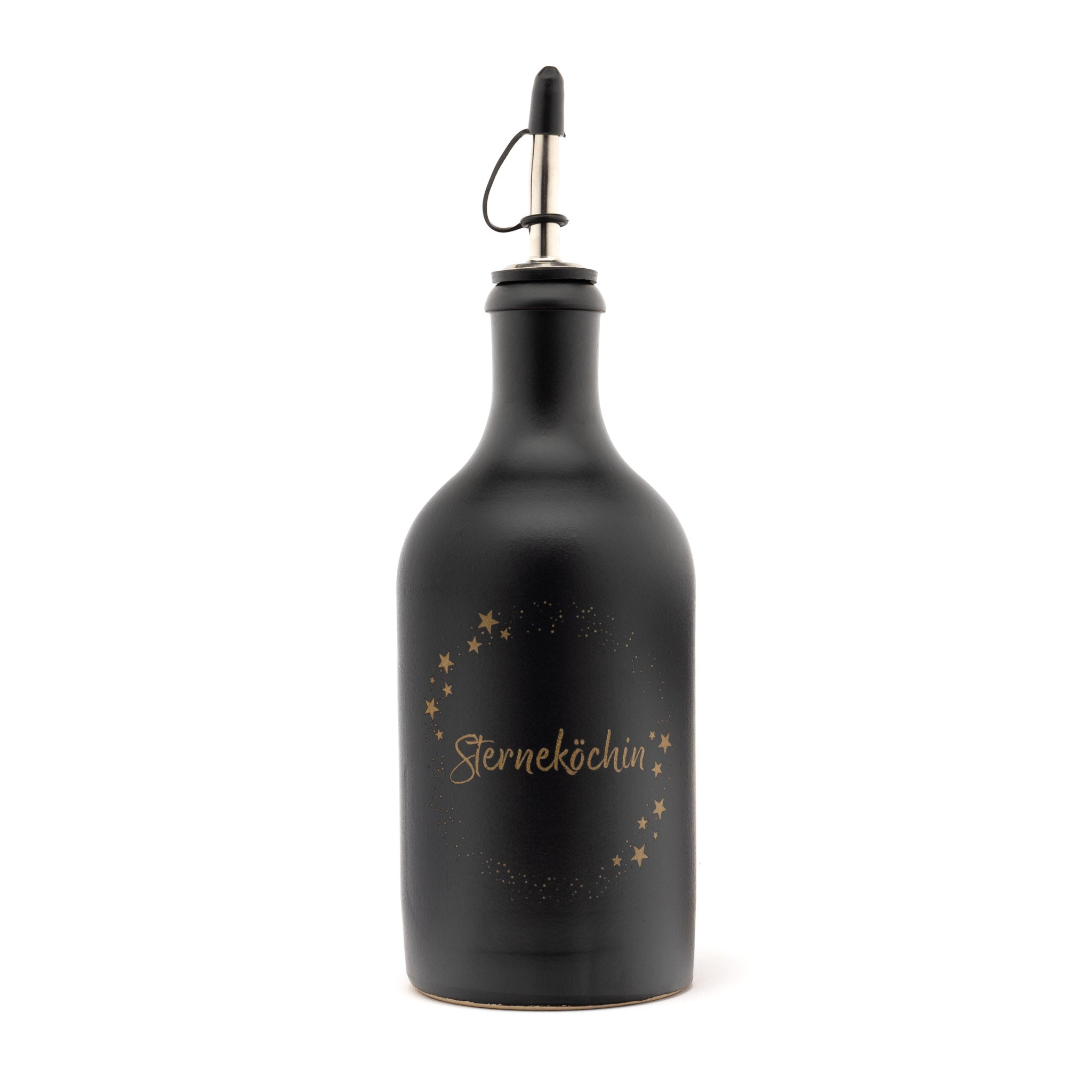Tonflasche "Sterneköchin" - OlivenZauber - Olivenöl neu erleben