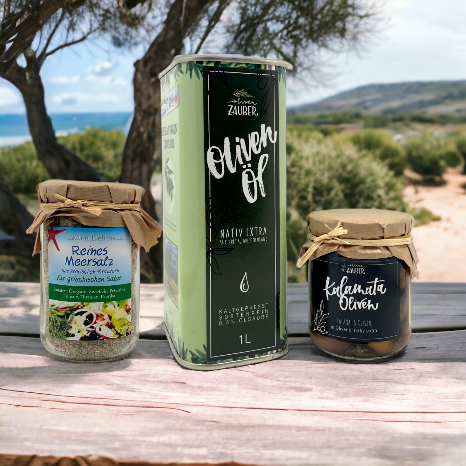Probierpaket Oliven & Öl aus Kreta - OlivenZauber - Olivenöl neu erleben